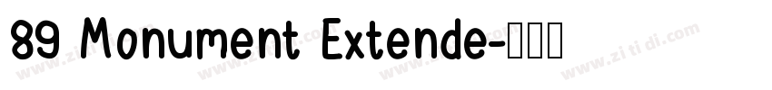 89 Monument Extende字体转换